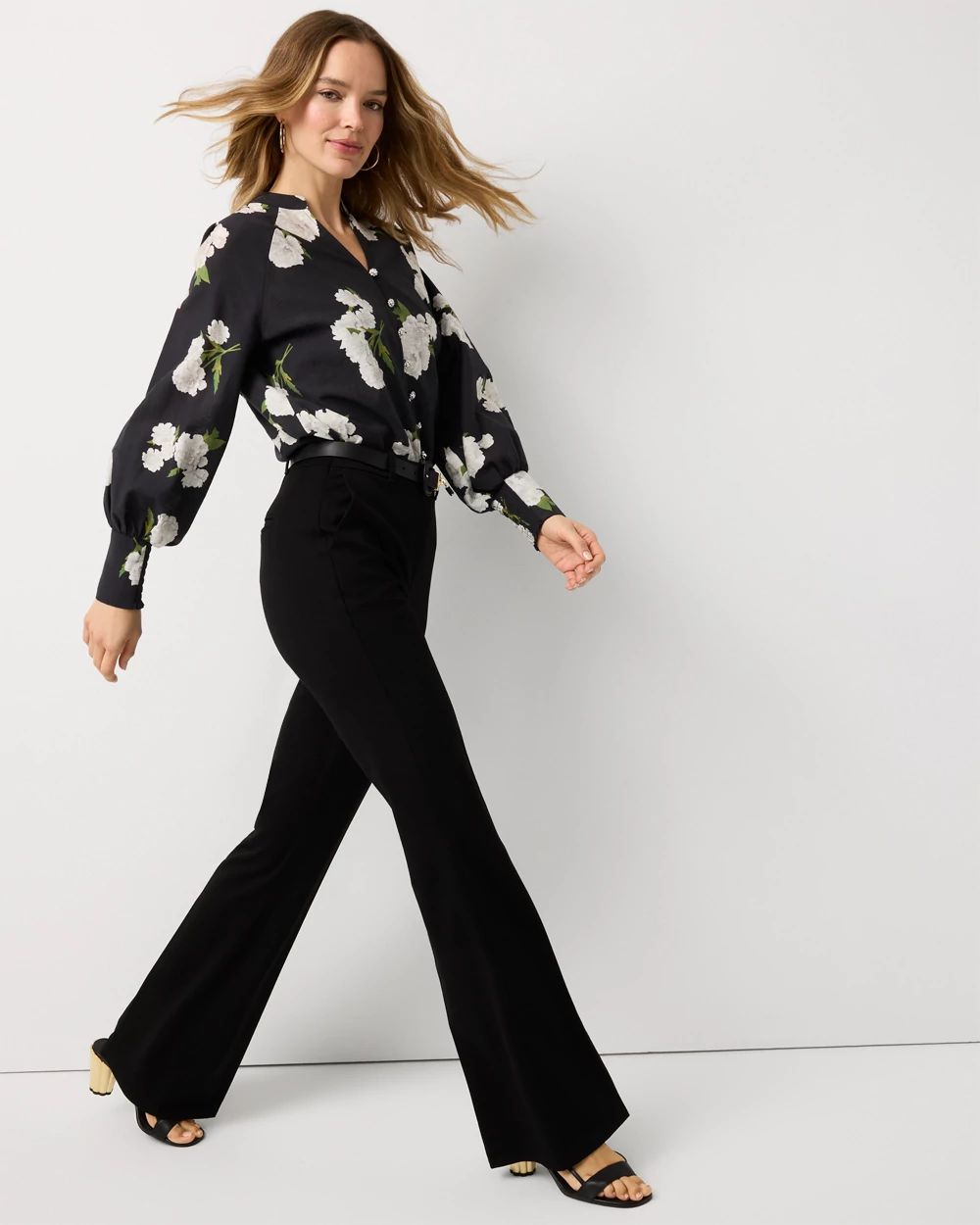 Floral Raglan Sleeve Shirt click to view larger image.