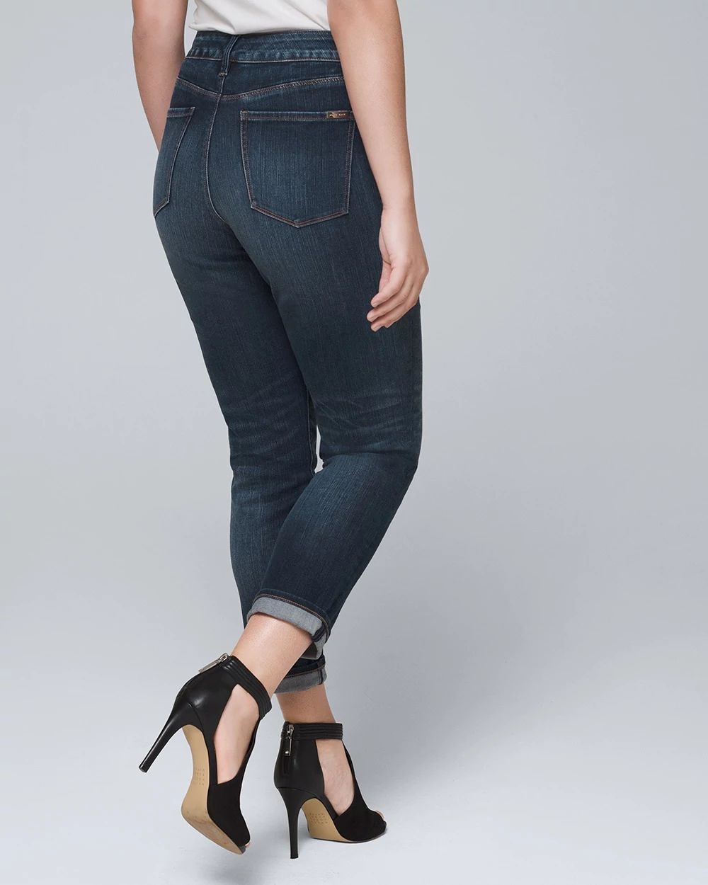 Curvy-Fit Mid-Rise Essential Slim Ankle Jeans