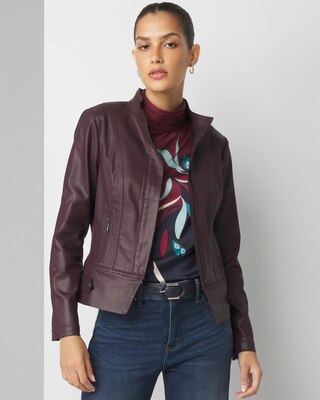 Coated Biker Jacket click to view larger image.