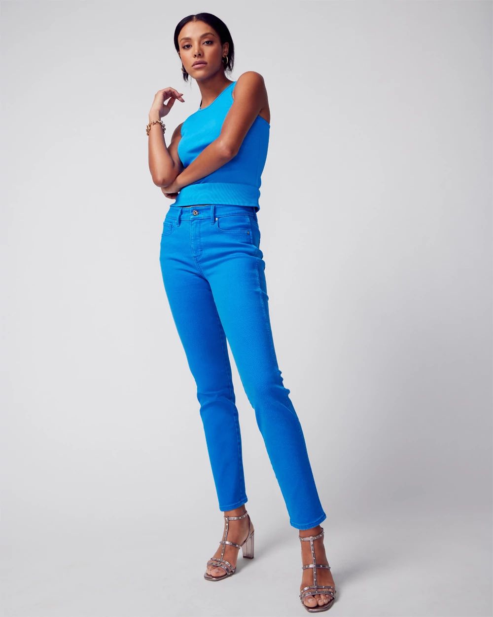 High-Rise Straight Jeans