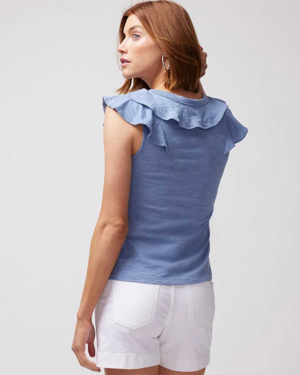 Ruffle Neck Tee click to view larger image.