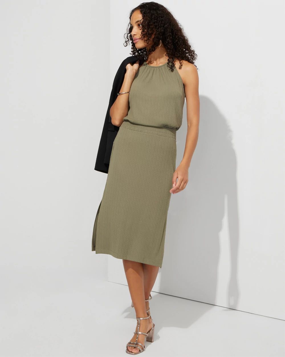 Outlet WHBM Pull On Midi Skirt