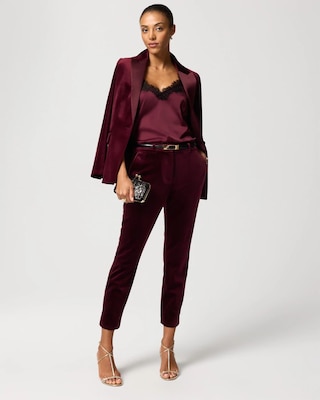 Elle Velvet Slim Ankle Pant click to view larger image.