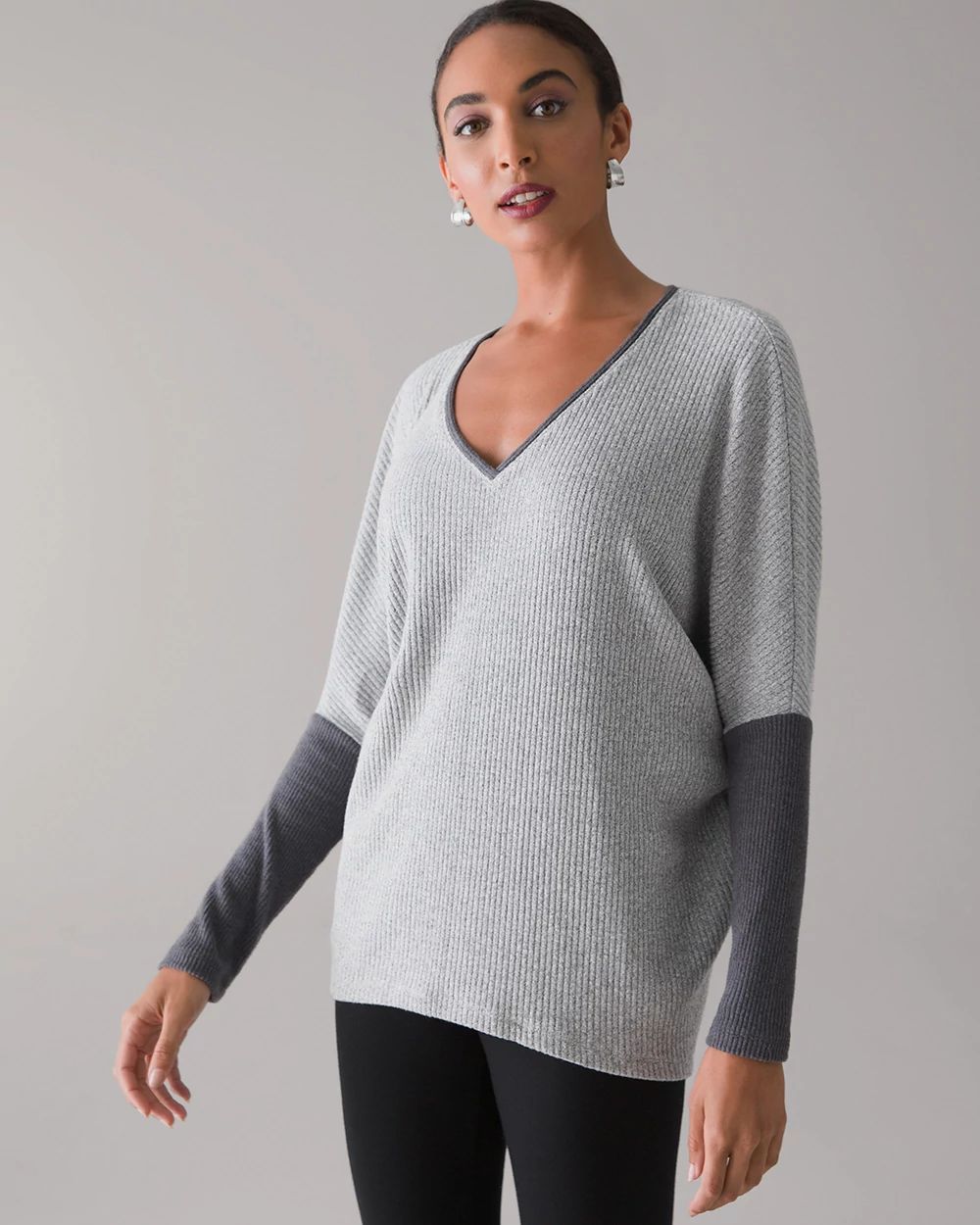 Petite Ribbed Dolman Tunic click to view larger image.