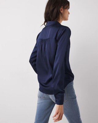 Satin Surplice Blouse click to view larger image.