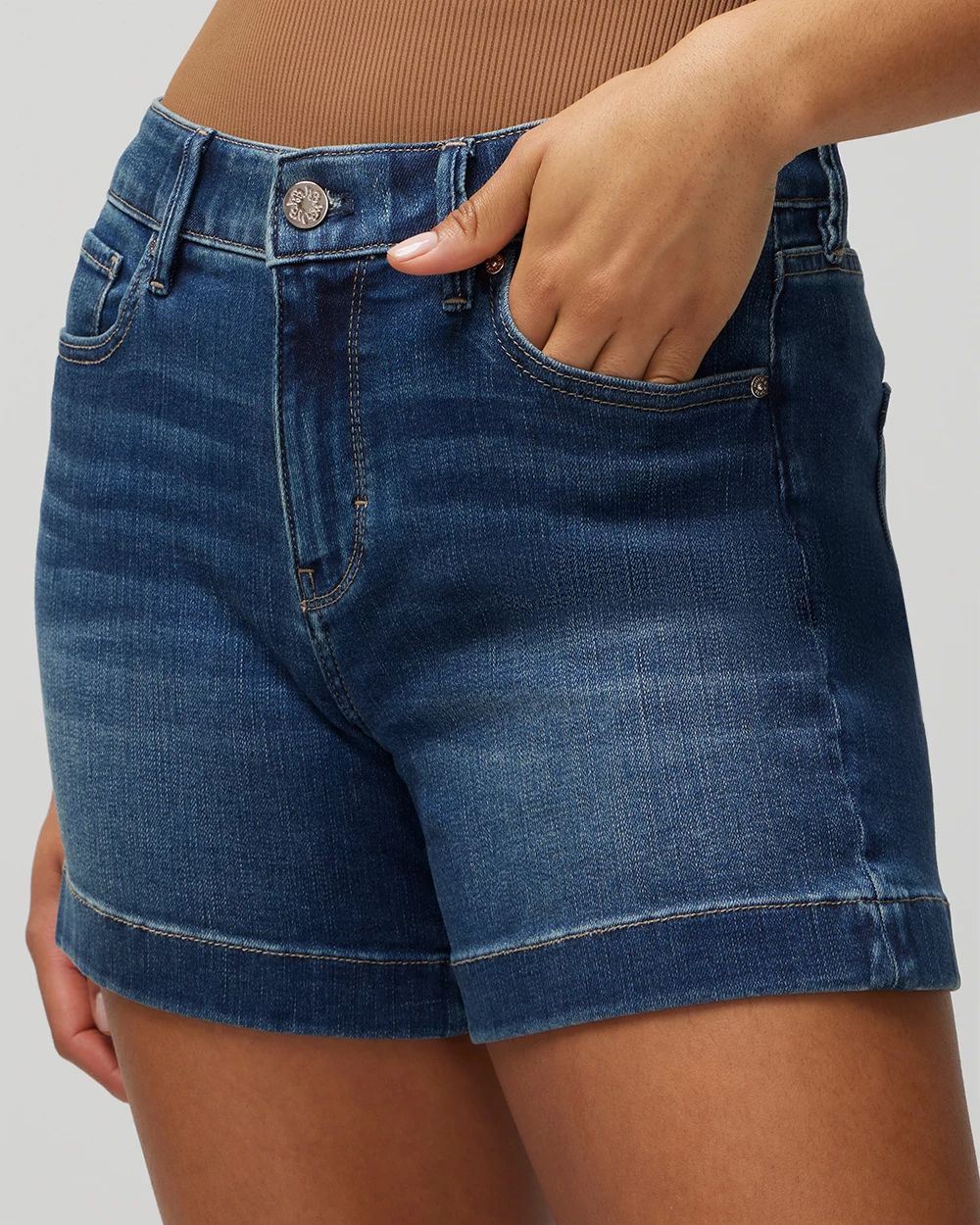 High-Rise Everyday Soft Denim™ 5-Inch Shorts click to view larger image.