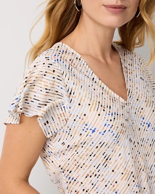 Flutter Sleeve Crepe Shell click to view larger image.