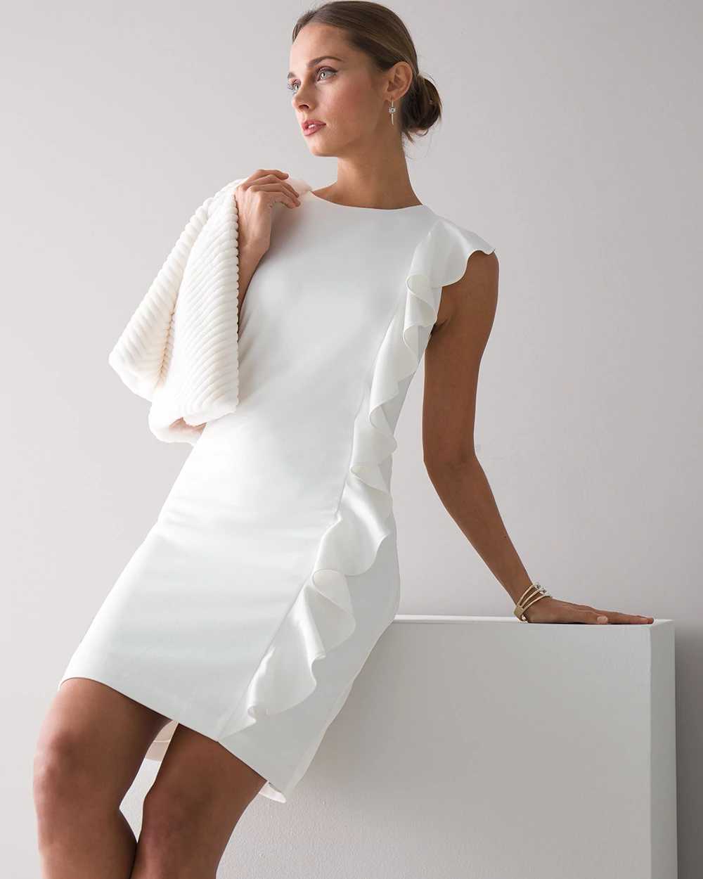 Shift Dress With Ruffle Detail