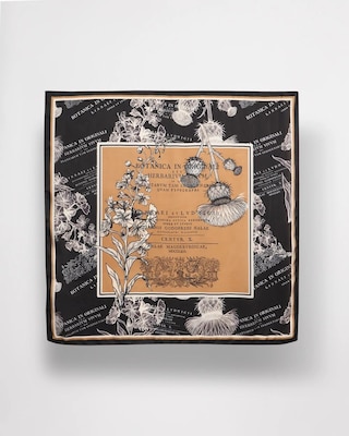 Botanical Print Square Scarf