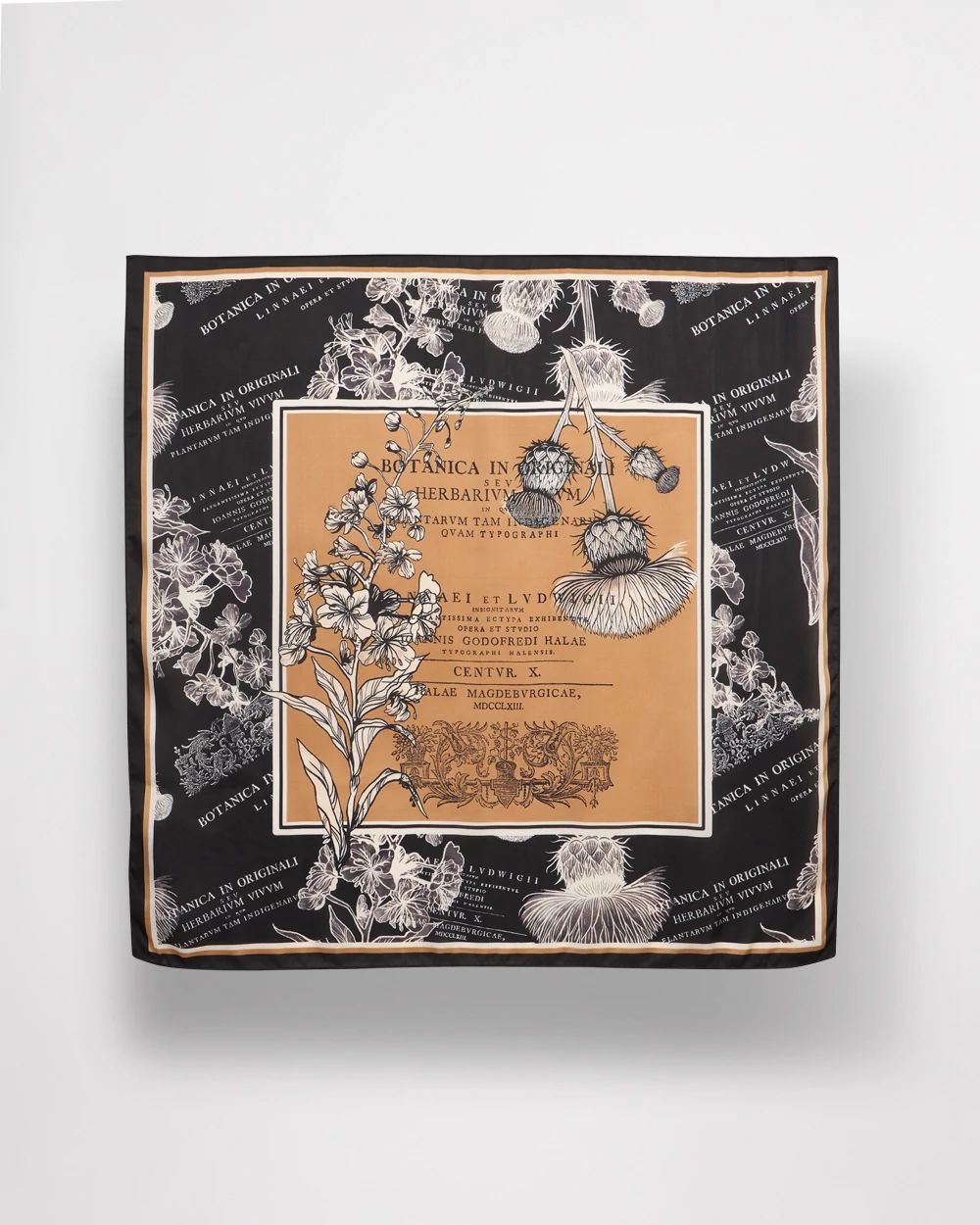 Botanical Print Square Scarf