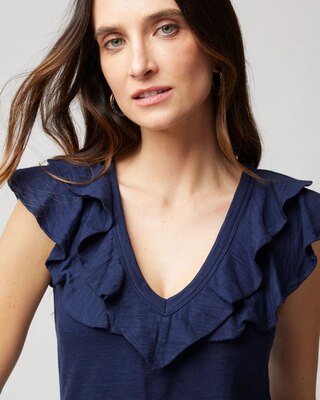 Ruffle Neck Tee