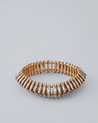 Jeweled Goldtone Stretch Bracelet
