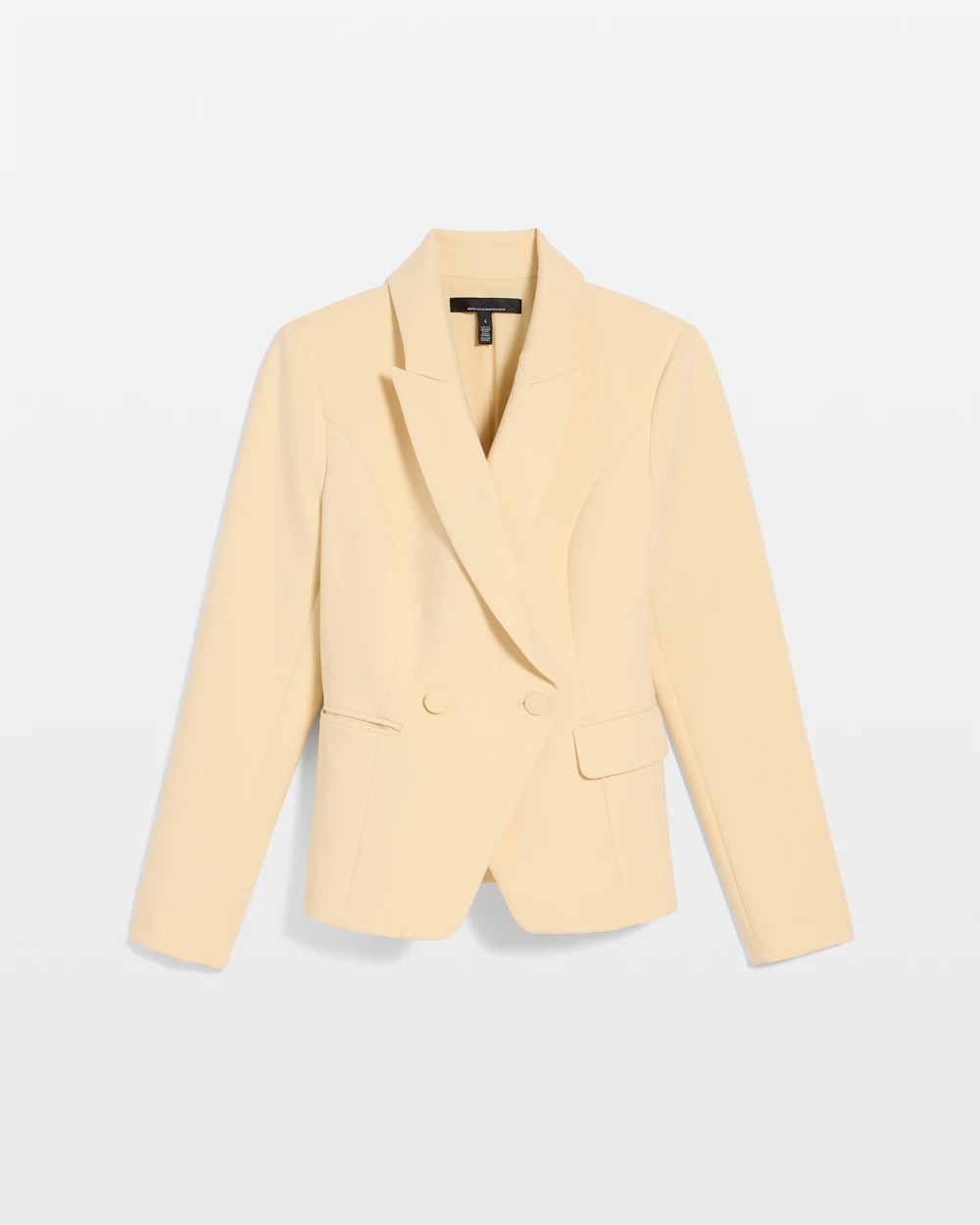 Petite Cropped Double Button Blazer