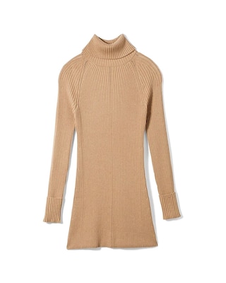 Long Sleeve Turtleneck Pointelle Tunic click to view larger image.