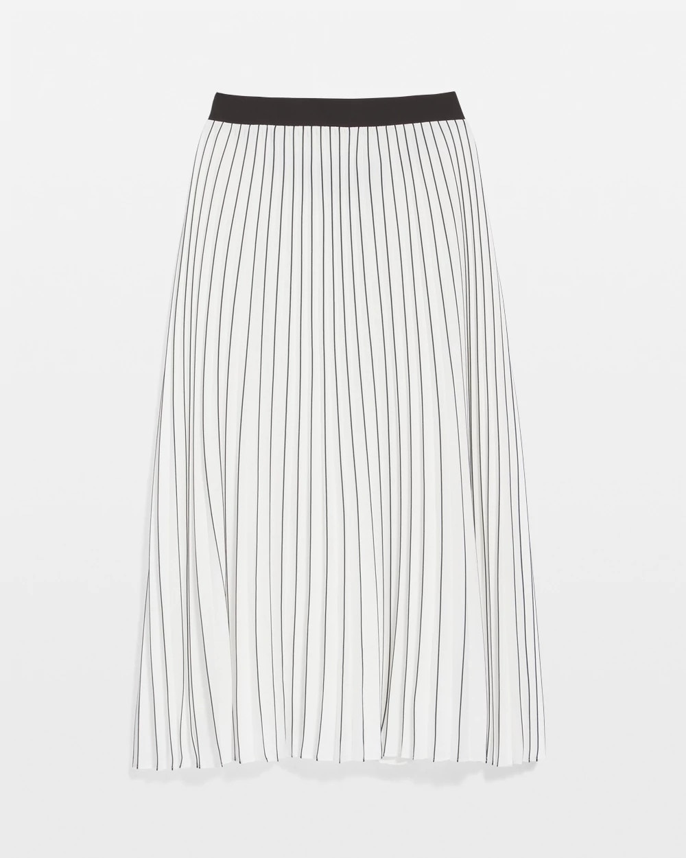 Smocked Pleated Midi Skirt