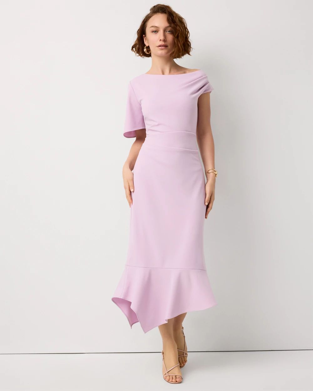 Off-The-Shoulder Mermaid Midi Dress