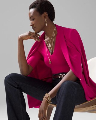 WHBM® FORME Elbow-Sleeve Top click to view larger image.