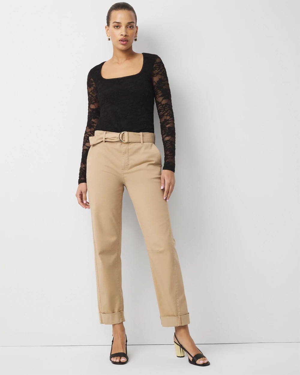 Petite Pret High Rise Straight Ankle Pant