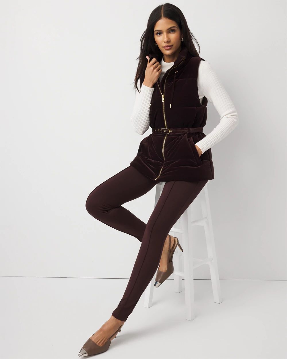 Velvet Puffer Vest click to view larger image.