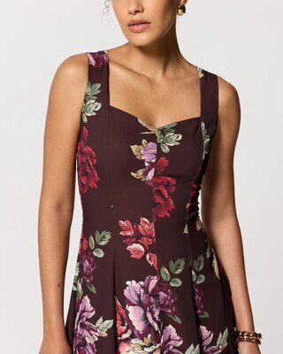Petite Sweetheart Neck Crepe Midi Dress click to view larger image.