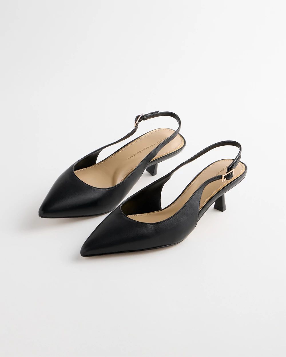 Leather Slingback Kitten Heel click to view larger image.