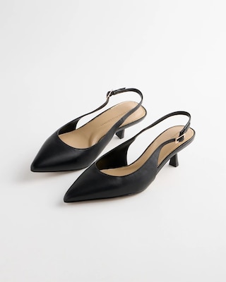 Leather Slingback Kitten Heel click to view larger image.