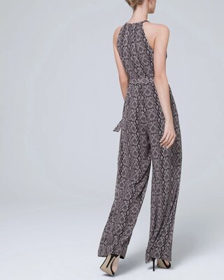 Snake-Print Jumpsuit