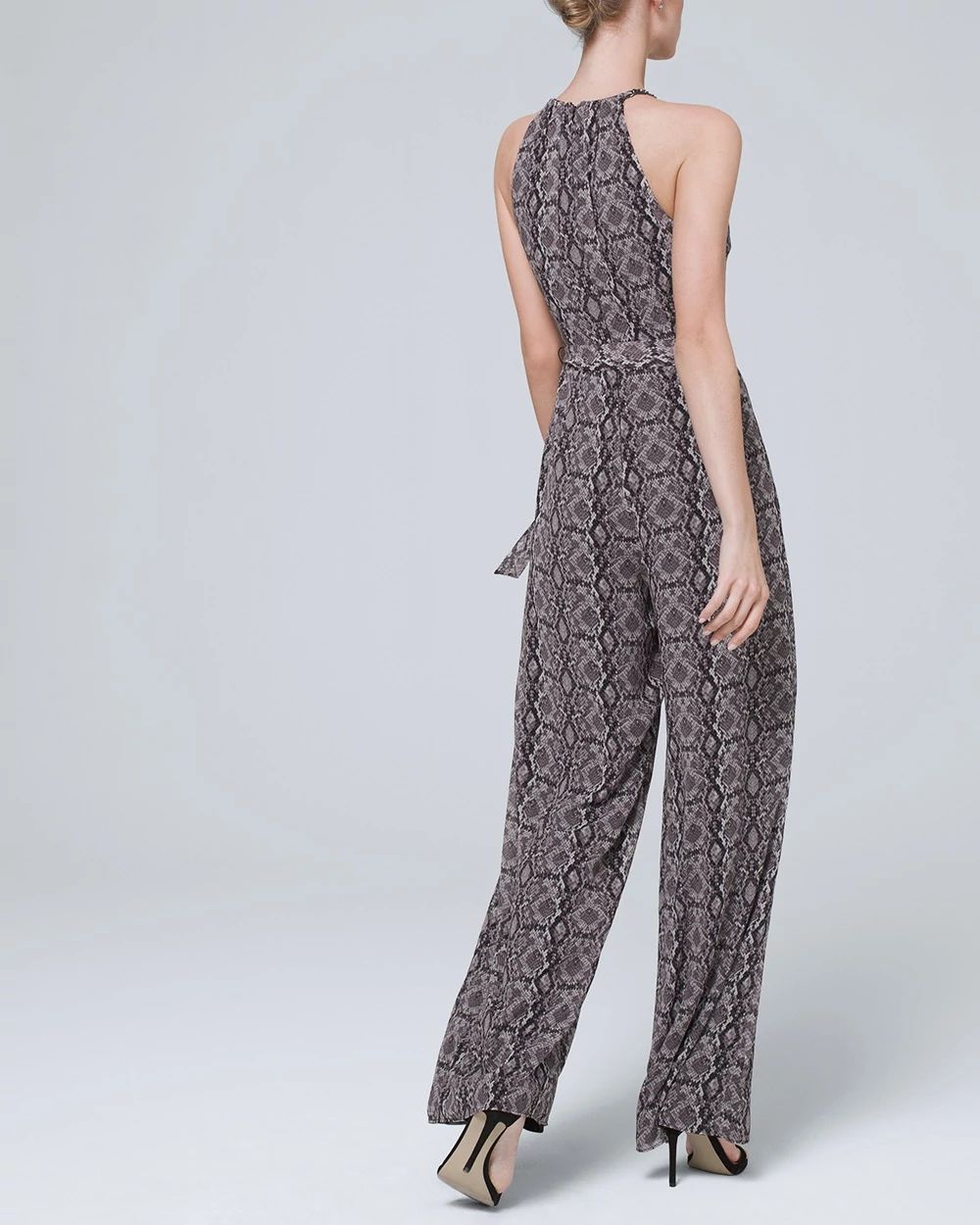 Snake-Print Jumpsuit