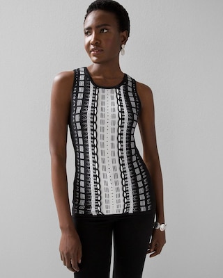 Black + White Sweater Tank