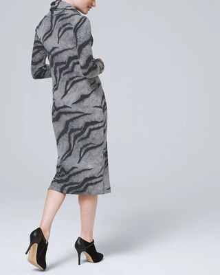 Tiger-Print Cozy Sweater Dress