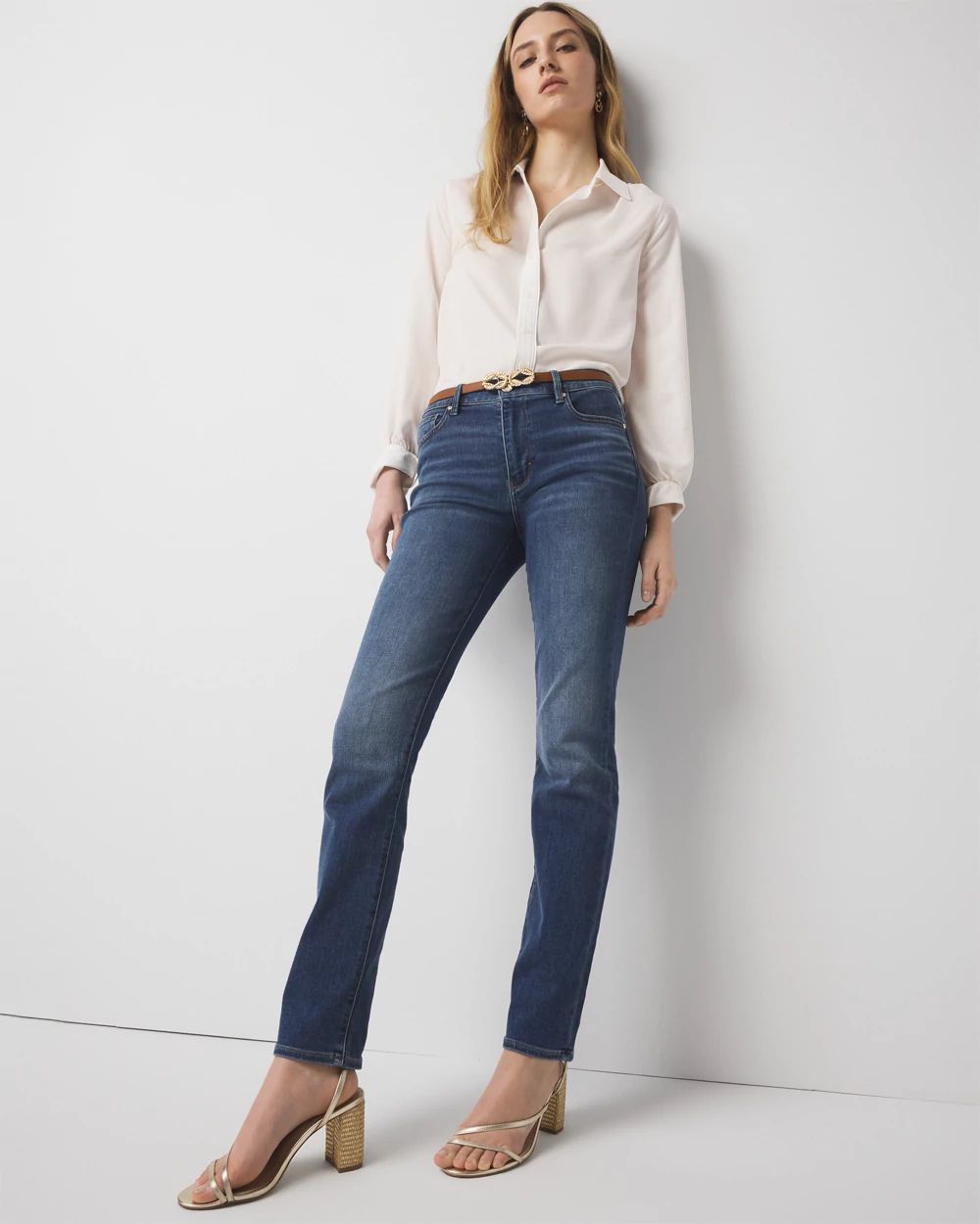 Mid-Rise Slim Jeans click to view larger image.