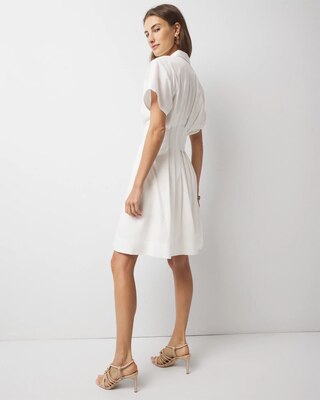 Petite Poplin Corset Shirt Dress click to view larger image.