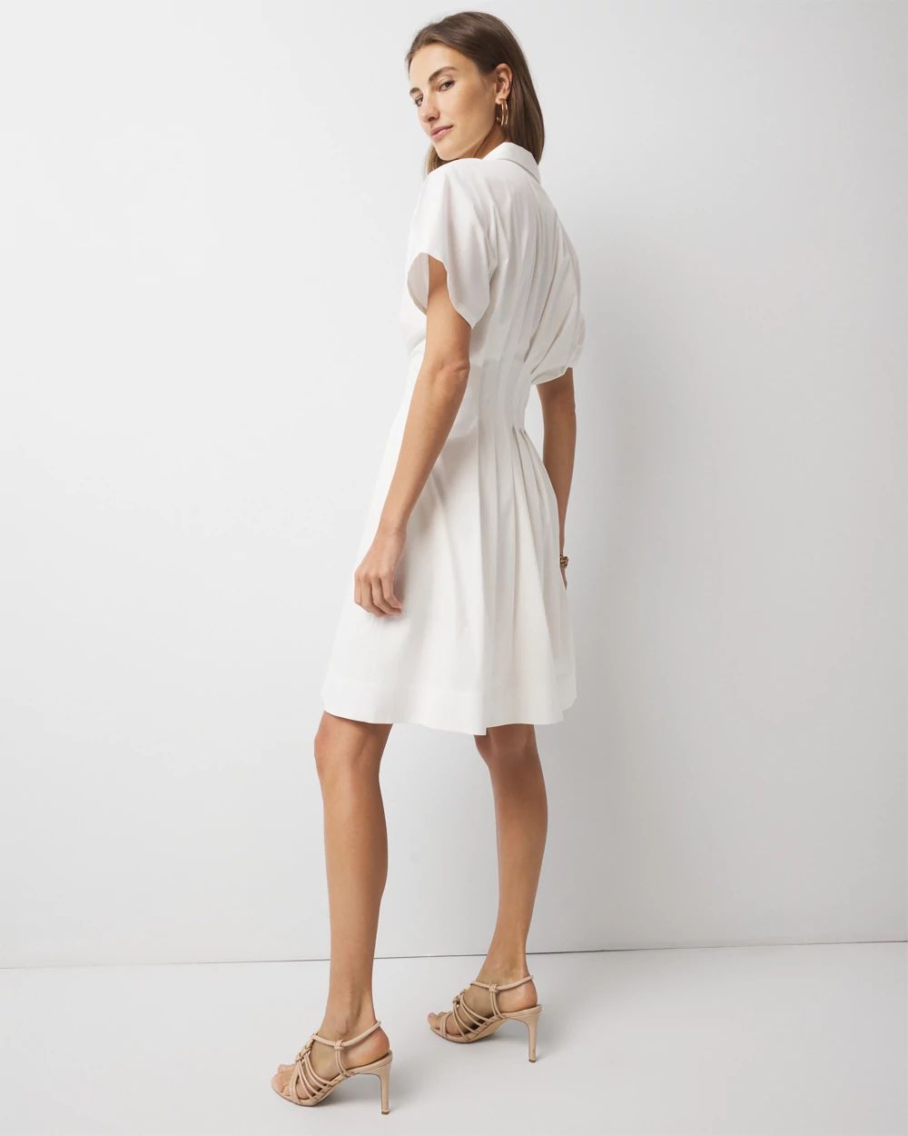 Petite Poplin Corset Shirt Dress click to view larger image.
