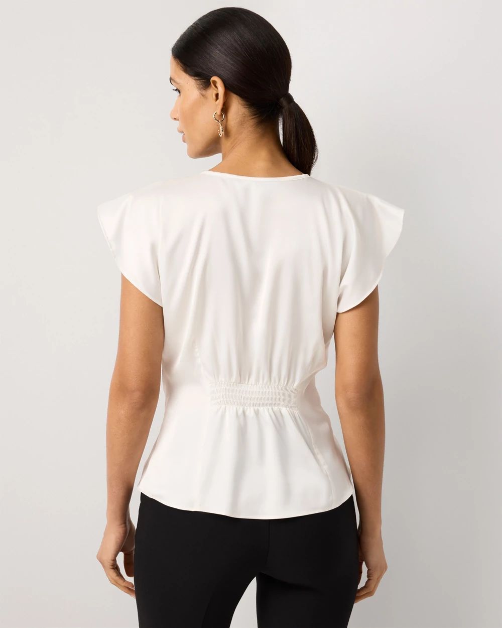 Ruched Satin Shell click to view larger image.