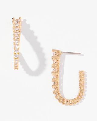 Crystal Hoop Earrings click to view larger image.