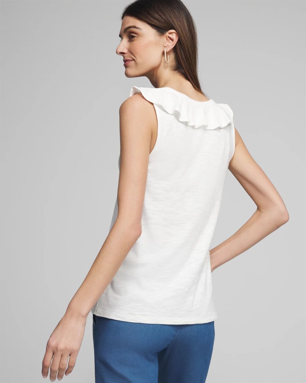 Outlet WHBM Ruffle Tank