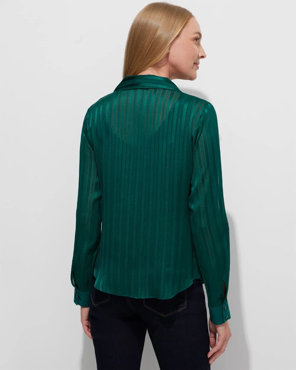 Outlet WHBM Shadow Stripe Shirt