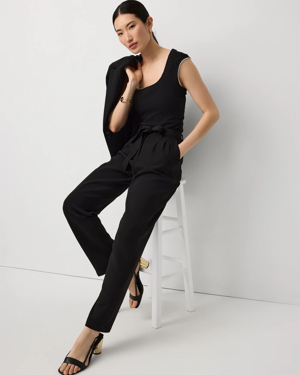 WHBM FORME™ All Ways Stretch Square Neck Top click to view larger image.
