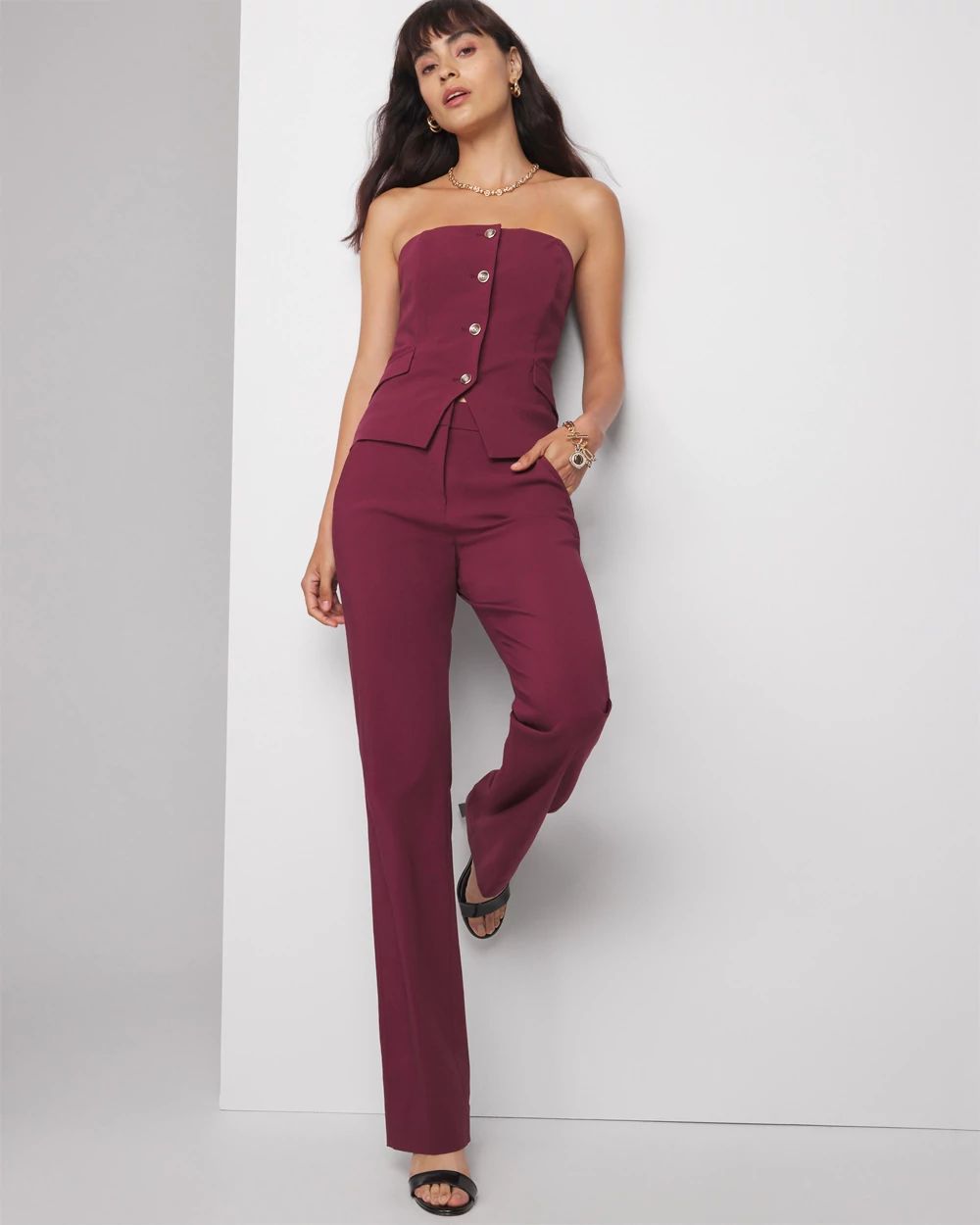 WHBM® Lightweight Ines Slim Bootcut Pant