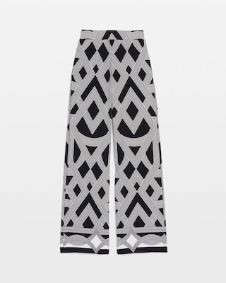 Petite Geometric Print Wide-Leg Pant click to view larger image.