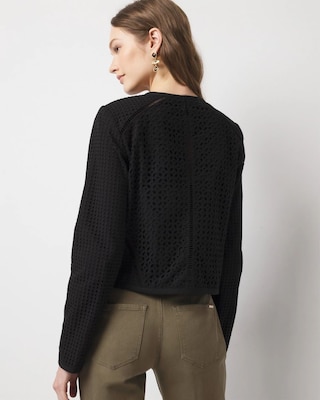 Petite Eyelet Jacket click to view larger image.