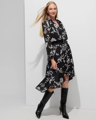 Outlet WHBM V-Neck High-Low Dress