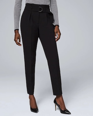 High-Waist Tapered Ankle Pants