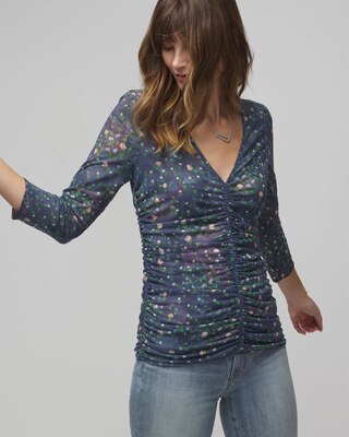 3/4 Sleeve Reversible Mesh Top click to view larger image.