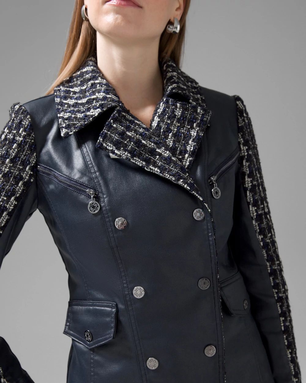 Tweed motorcycle jacket on sale
