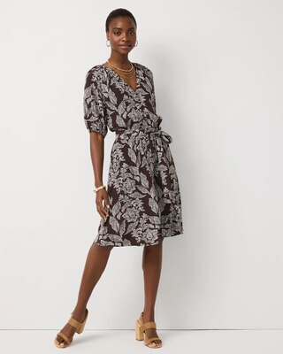 Petite Tie-Waist Mini Dress
