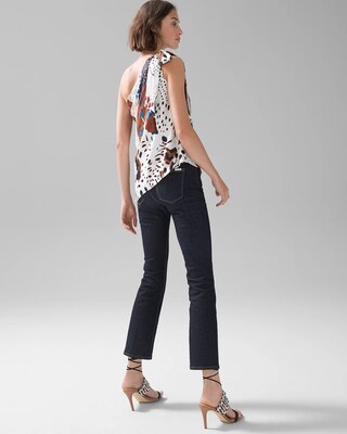 One-Shoulder Satin Blouse