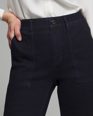 Outlet WHBM High Rise Cargo Skinny Flare Jean