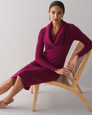 Cowl Neck Sweater Dress