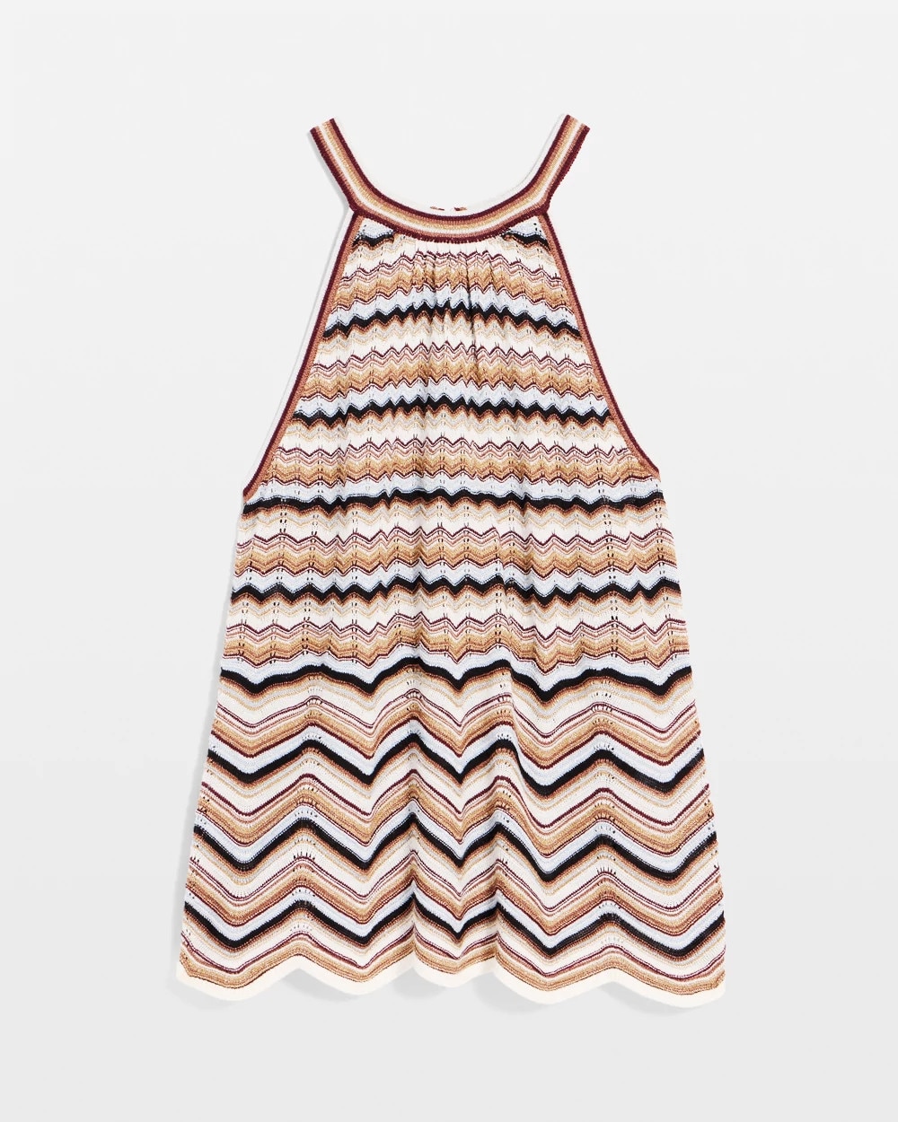 Metallic Knit Halter Tank